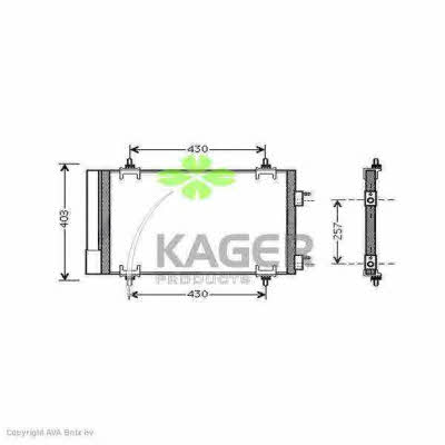 Kager 94-5790 Радіатор кондиціонера (Конденсатор) 945790: Купити в Україні - Добра ціна на EXIST.UA!