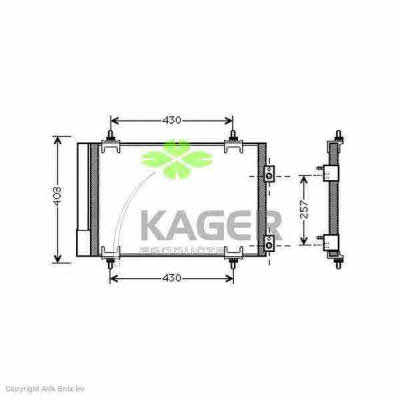 Kager 94-5791 Радіатор кондиціонера (Конденсатор) 945791: Приваблива ціна - Купити в Україні на EXIST.UA!