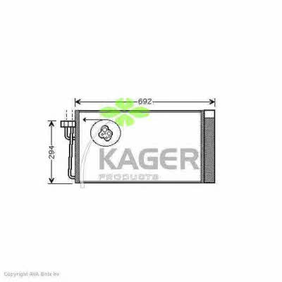 Kager 94-5799 Радіатор кондиціонера (Конденсатор) 945799: Приваблива ціна - Купити в Україні на EXIST.UA!