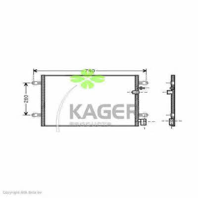 Kager 94-5820 Радіатор кондиціонера (Конденсатор) 945820: Купити в Україні - Добра ціна на EXIST.UA!