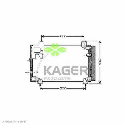 Kager 94-5860 Радіатор кондиціонера (Конденсатор) 945860: Купити в Україні - Добра ціна на EXIST.UA!