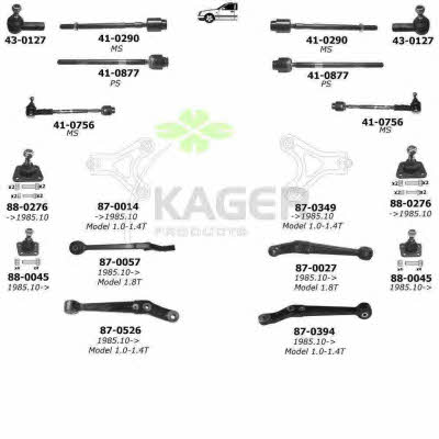 800080 Kager Подвеска колеса