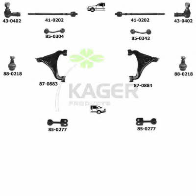 800143 Kager Подвеска колеса