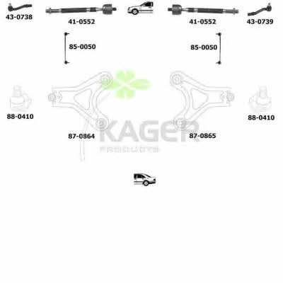 Kager 80-0148 Підвіска колеса 800148: Приваблива ціна - Купити в Україні на EXIST.UA!