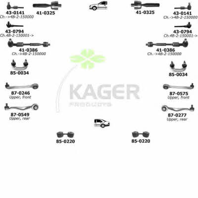 Kager 80-0159 Подвеска колеса 800159: Купить в Украине - Отличная цена на EXIST.UA! 800159 Kager Подвеска колеса