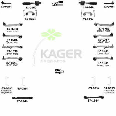 Kager 80-0163 Підвіска колеса 800163: Приваблива ціна - Купити в Україні на EXIST.UA!