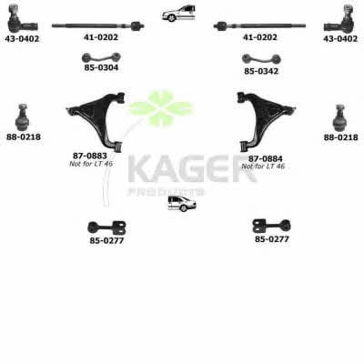 800174 Kager Подвеска колеса