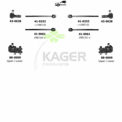 800179 Kager Подвеска колеса