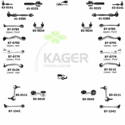 Kager 80-0182 Подвеска колеса 800182: Купить в Украине - Отличная цена на EXIST.UA! 800182 Kager Подвеска колеса