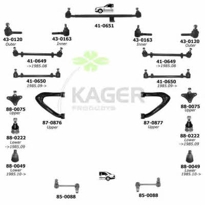 Kager 80-0210 Підвіска колеса 800210: Приваблива ціна - Купити в Україні на EXIST.UA!