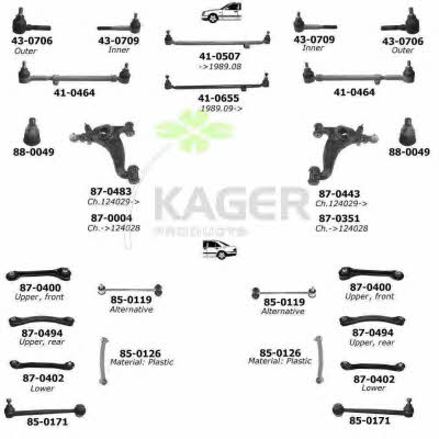 800214 Kager Подвеска колеса