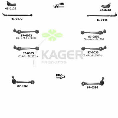 Kager 80-0257 Підвіска колеса 800257: Приваблива ціна - Купити в Україні на EXIST.UA!