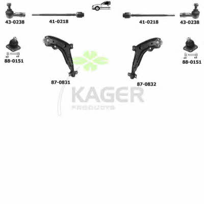 800260 Kager Подвеска колеса