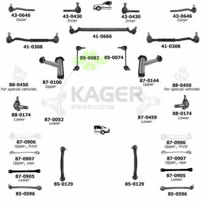 800283 Kager Подвеска колеса