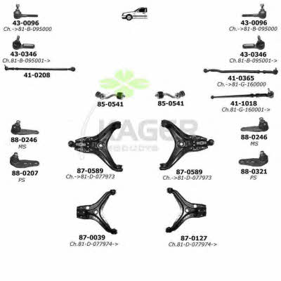 Kager 80-0337 Підвіска колеса 800337: Приваблива ціна - Купити в Україні на EXIST.UA!