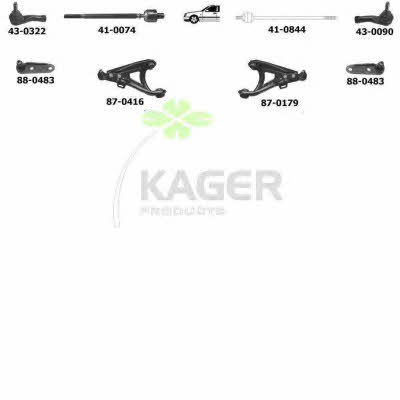 Kager 80-0357 Підвіска колеса 800357: Приваблива ціна - Купити в Україні на EXIST.UA!