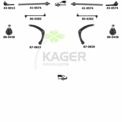 Kager 80-0382 Підвіска колеса 800382: Приваблива ціна - Купити в Україні на EXIST.UA!