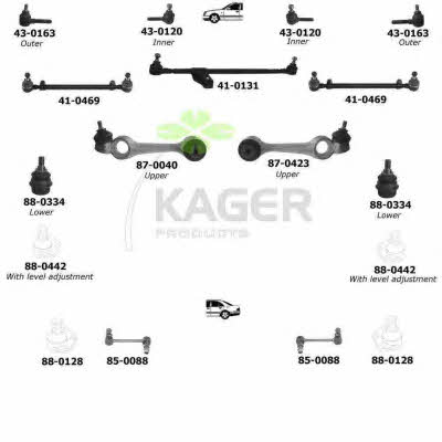 Kager 80-0383 Підвіска колеса 800383: Приваблива ціна - Купити в Україні на EXIST.UA!