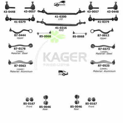 Kager 80-0422 Підвіска колеса 800422: Приваблива ціна - Купити в Україні на EXIST.UA!