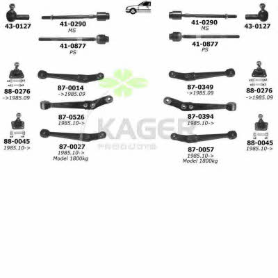 800424 Kager Подвеска колеса