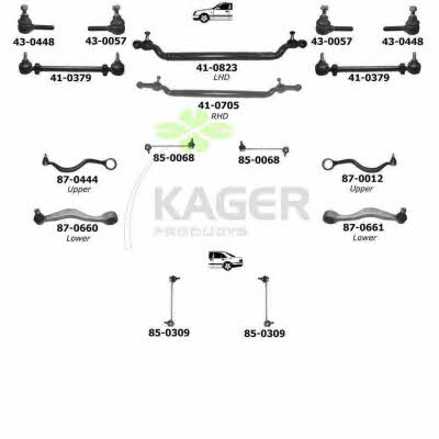Kager 80-0457 Підвіска колеса 800457: Приваблива ціна - Купити в Україні на EXIST.UA!