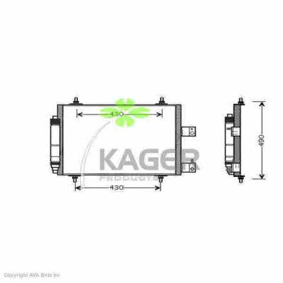 Kager 94-5888 Радіатор кондиціонера (Конденсатор) 945888: Приваблива ціна - Купити в Україні на EXIST.UA!