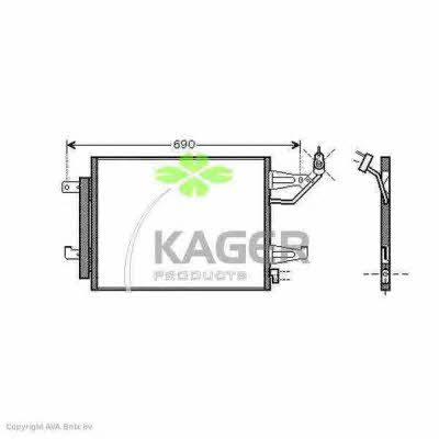 Kager 94-5926 Радіатор кондиціонера (Конденсатор) 945926: Приваблива ціна - Купити в Україні на EXIST.UA!