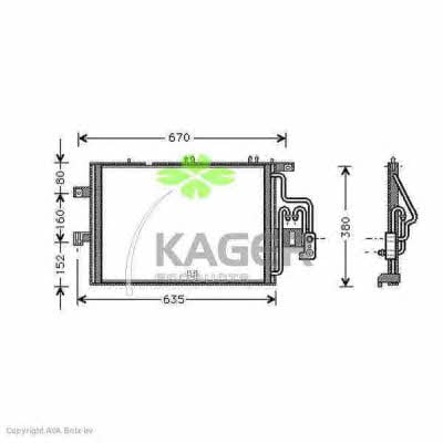 Kager 94-5938 Радіатор кондиціонера (Конденсатор) 945938: Купити в Україні - Добра ціна на EXIST.UA!