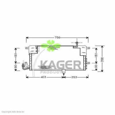 Kager 94-6184 Радіатор кондиціонера (Конденсатор) 946184: Приваблива ціна - Купити в Україні на EXIST.UA!