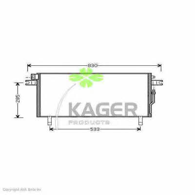 Kager 94-6187 Радіатор кондиціонера (Конденсатор) 946187: Купити в Україні - Добра ціна на EXIST.UA!