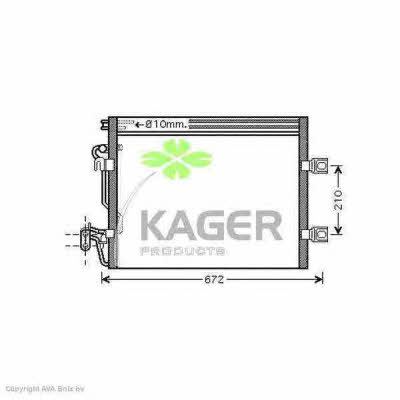 Kager 94-6244 Радіатор кондиціонера (Конденсатор) 946244: Купити в Україні - Добра ціна на EXIST.UA!