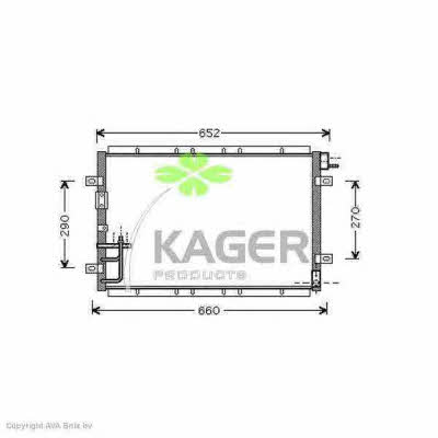 Kager 94-6283 Радіатор кондиціонера (Конденсатор) 946283: Купити в Україні - Добра ціна на EXIST.UA!