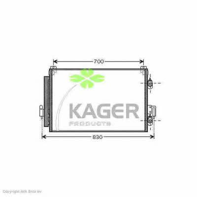 Kager 94-6284 Радіатор кондиціонера (Конденсатор) 946284: Купити в Україні - Добра ціна на EXIST.UA!