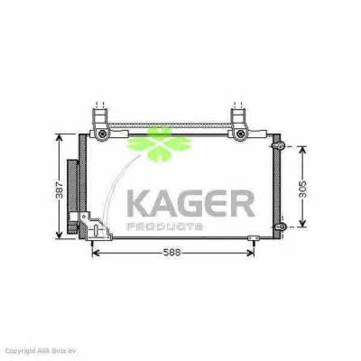 Kager 94-6291 Радіатор кондиціонера (Конденсатор) 946291: Купити в Україні - Добра ціна на EXIST.UA!