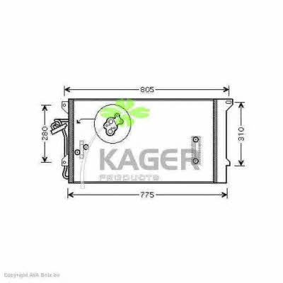 Kager 94-6326 Радіатор кондиціонера (Конденсатор) 946326: Купити в Україні - Добра ціна на EXIST.UA!