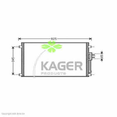 Kager 94-6392 Радіатор кондиціонера (Конденсатор) 946392: Купити в Україні - Добра ціна на EXIST.UA!