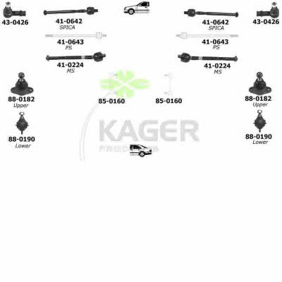 Kager 80-0480 Підвіска колеса 800480: Приваблива ціна - Купити в Україні на EXIST.UA!