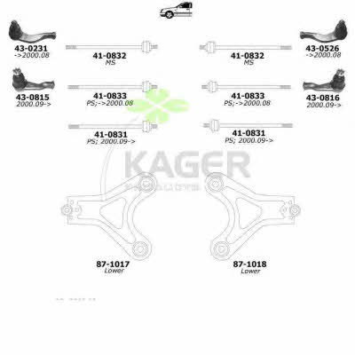 800520 Kager Подвеска колеса