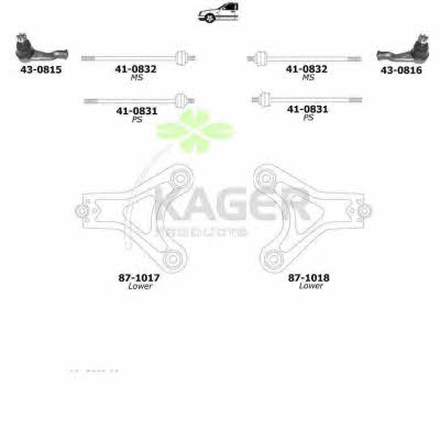 800522 Kager Подвеска колеса