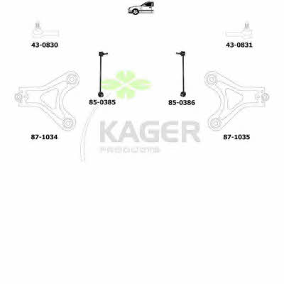 Kager 80-0536 Підвіска колеса 800536: Приваблива ціна - Купити в Україні на EXIST.UA!