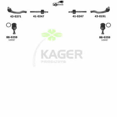 Kager 80-0538 Підвіска колеса 800538: Приваблива ціна - Купити в Україні на EXIST.UA!