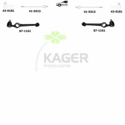 Kager 80-0661 Підвіска колеса 800661: Приваблива ціна - Купити в Україні на EXIST.UA!