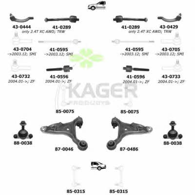 800736 Kager Подвеска колеса