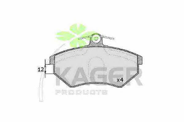 Kager 35-0025 Гальмівні колодки, комплект 350025: Купити в Україні - Добра ціна на EXIST.UA!