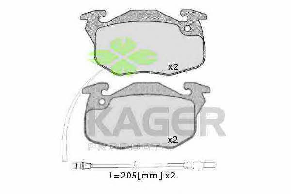 Kager 35-0122 Гальмівні колодки, комплект 350122: Купити в Україні - Добра ціна на EXIST.UA!