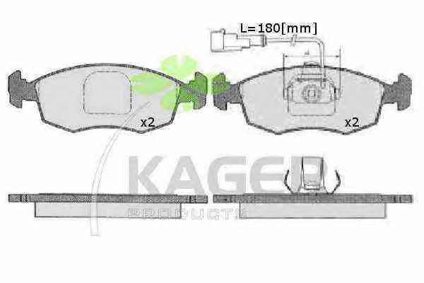 Kager 35-0143 Гальмівні колодки, комплект 350143: Купити в Україні - Добра ціна на EXIST.UA!