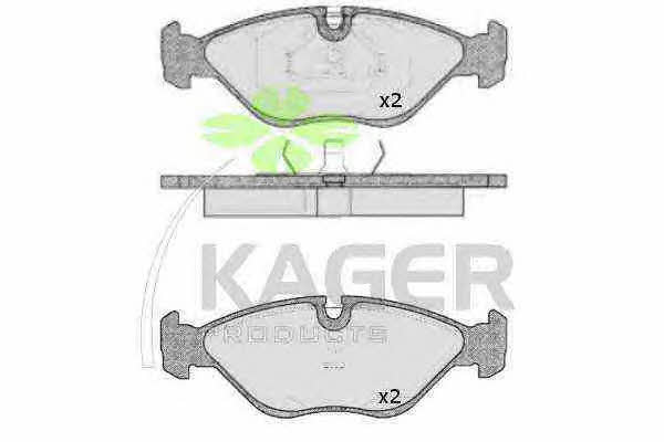 Kager 35-0195 Гальмівні колодки, комплект 350195: Купити в Україні - Добра ціна на EXIST.UA!