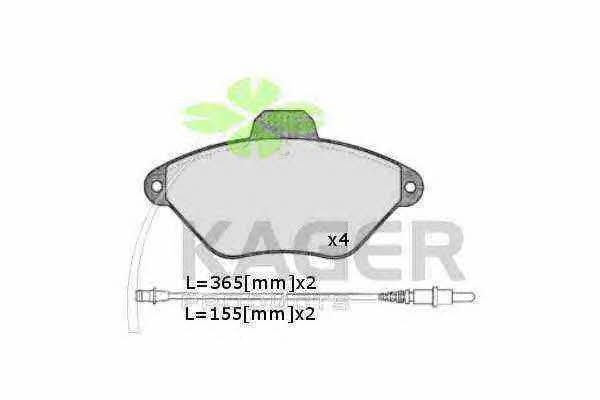Kager 35-0206 Гальмівні колодки, комплект 350206: Купити в Україні - Добра ціна на EXIST.UA!