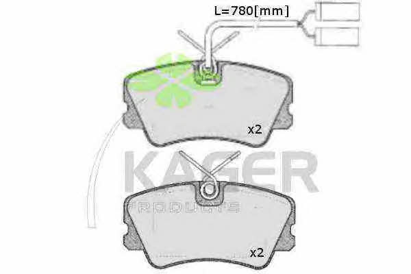 Kager 35-0222 Гальмівні колодки, комплект 350222: Купити в Україні - Добра ціна на EXIST.UA!