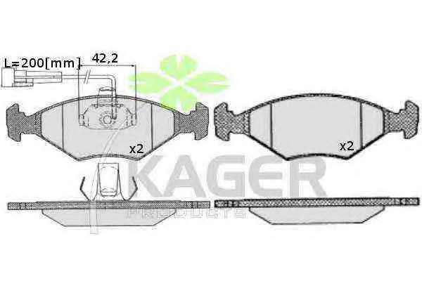 Kager 35-0223 Гальмівні колодки, комплект 350223: Купити в Україні - Добра ціна на EXIST.UA!